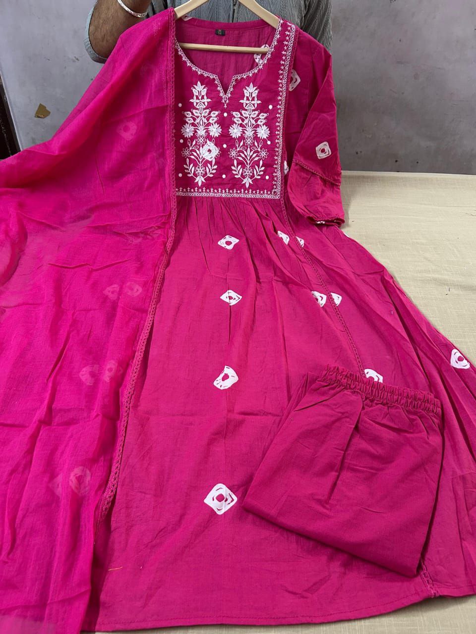 Premium multicolor Cotton flared set Traditional & Ceremonial Clothing