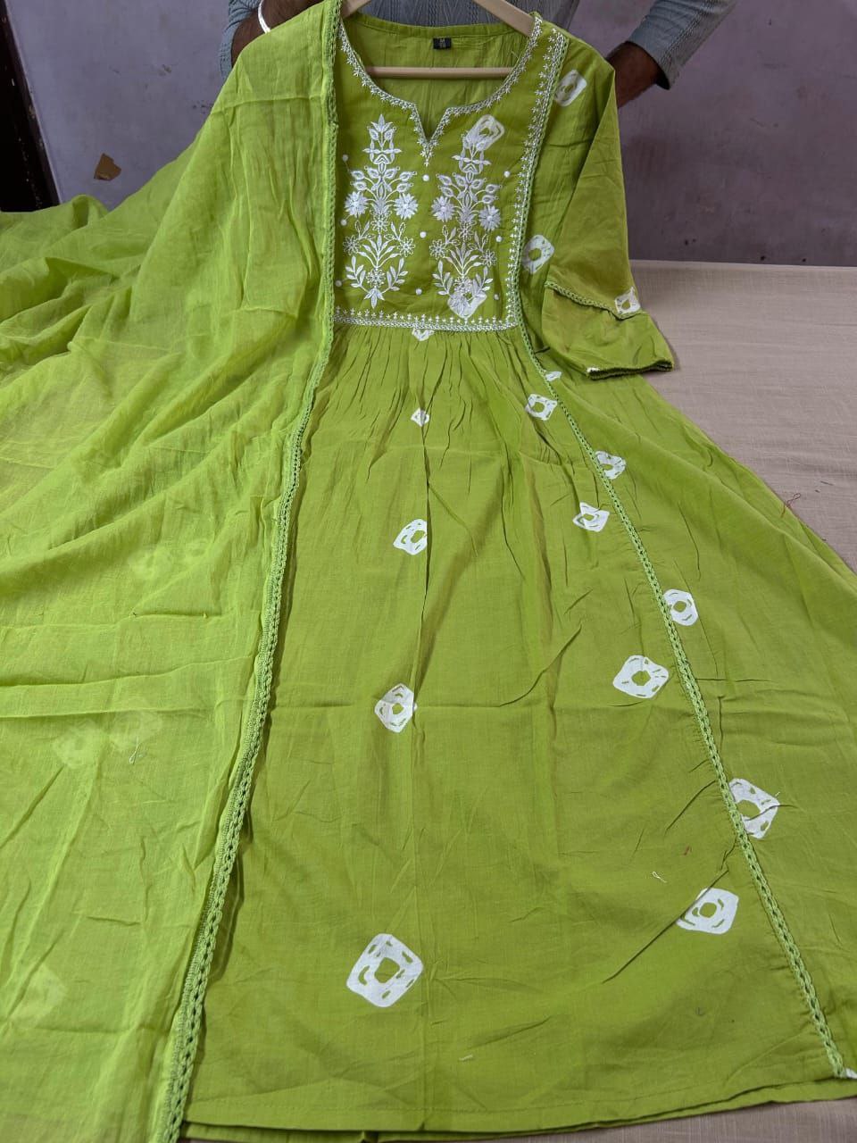 Premium multicolor Cotton flared set Traditional & Ceremonial Clothing