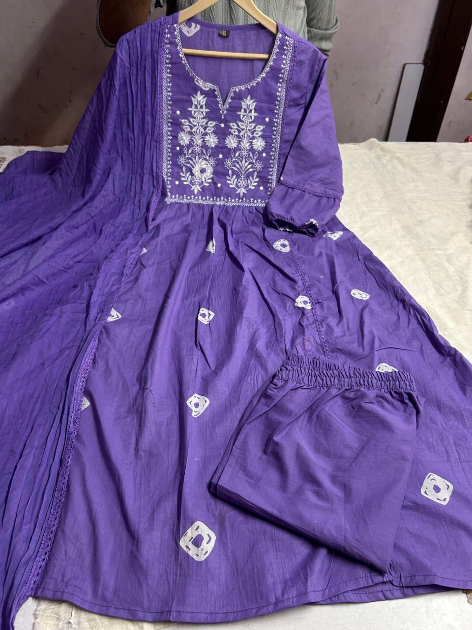 Premium multicolor Cotton flared set Traditional & Ceremonial Clothing