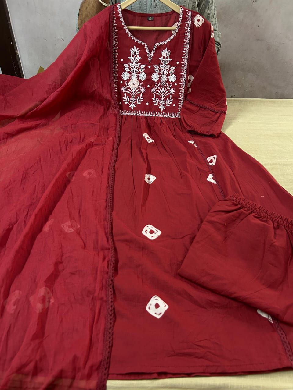 Premium multicolor Cotton flared set Traditional & Ceremonial Clothing