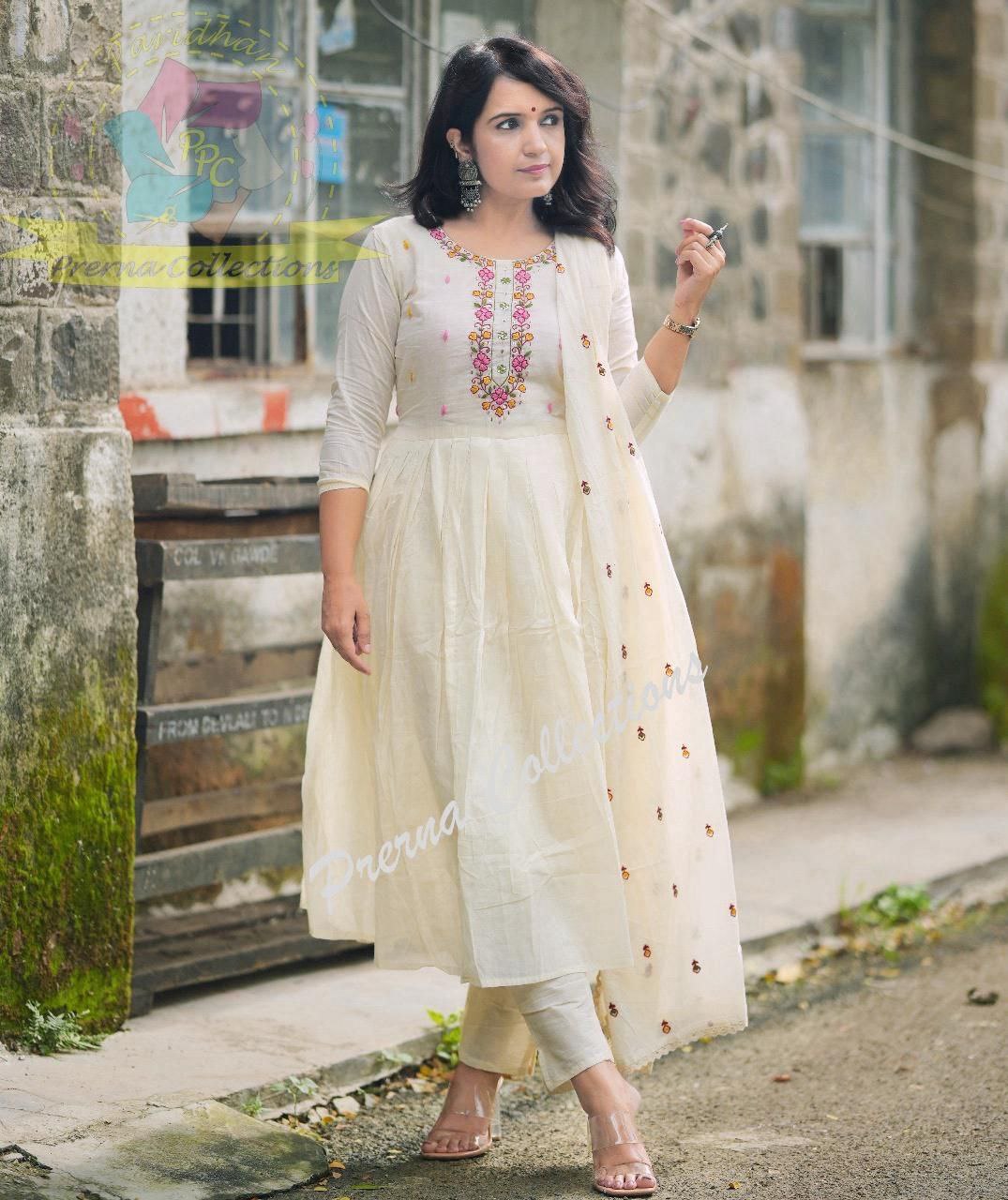 Premium floral Anarkali kurti Traditional & Ceremonial Clothing
