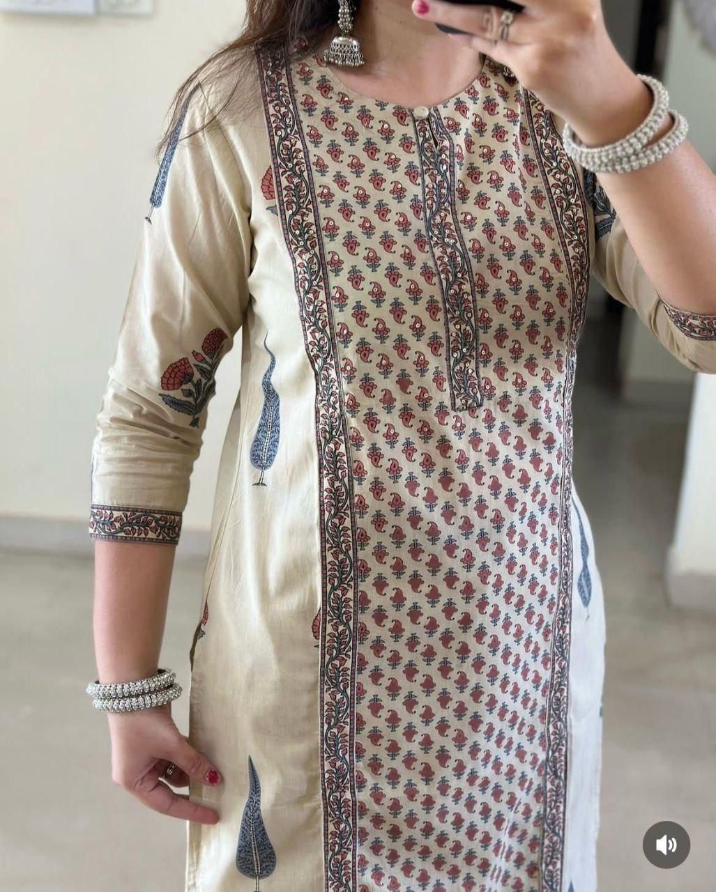 Premium  floral multicolor Cotton kurti Traditional & Ceremonial Clothing