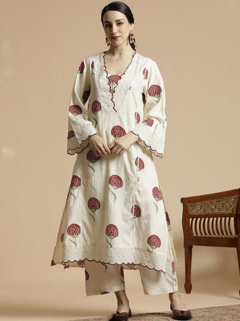 Premium floral Cotton cord set Traditional & Ceremonial Clothing