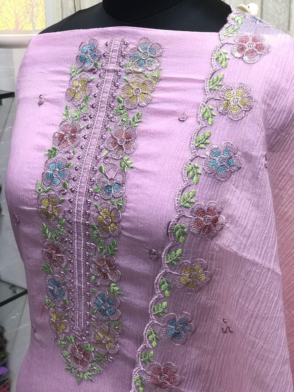 Premium multicolor Churidhar materials Traditional & Ceremonial Clothing