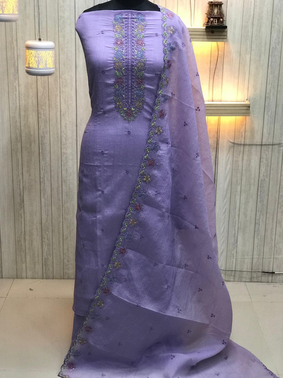 Premium multicolor Churidhar materials Traditional & Ceremonial Clothing