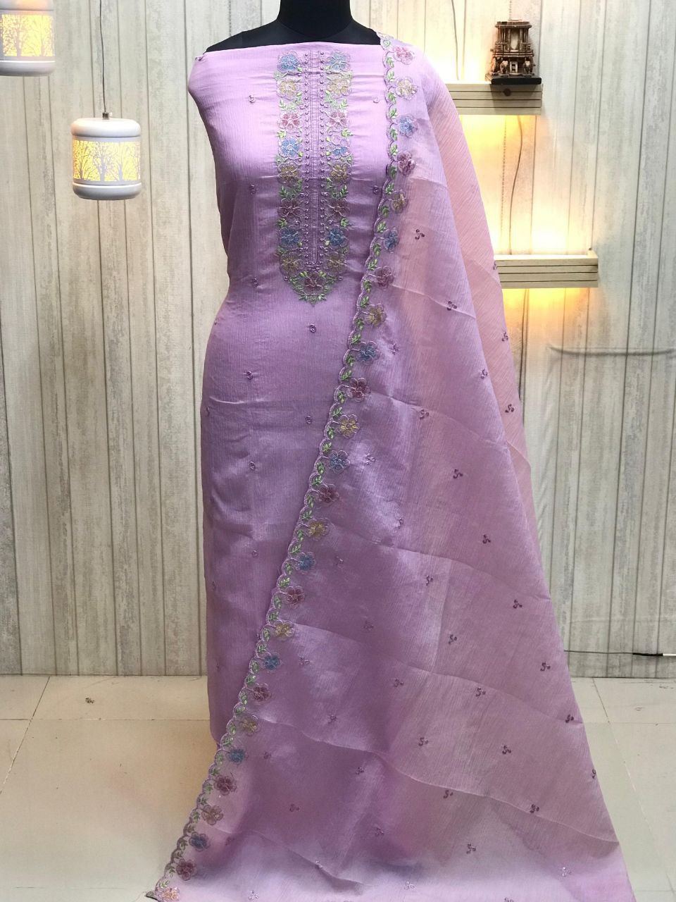 Premium multicolor Churidhar materials Traditional & Ceremonial Clothing