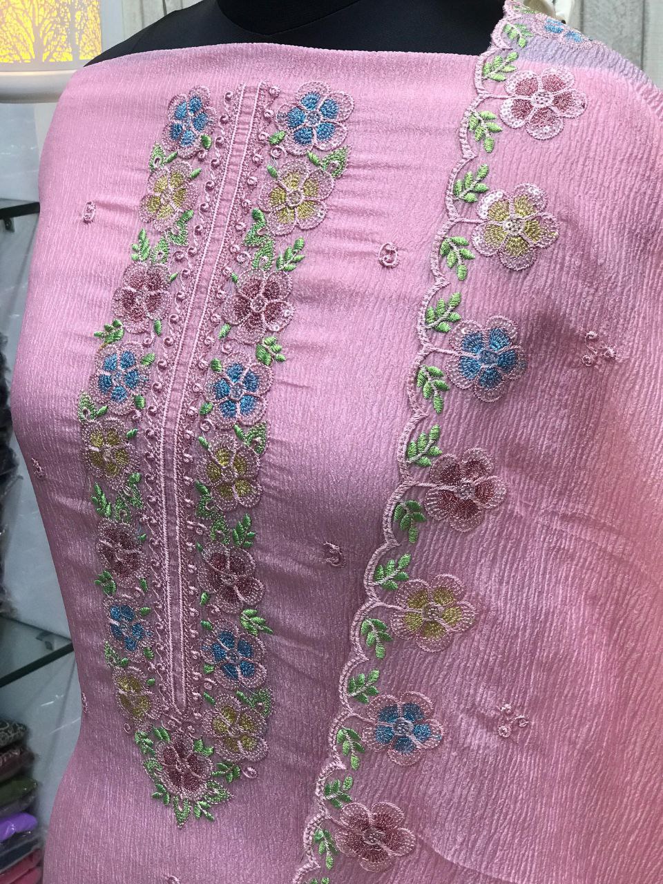 Premium multicolor Churidhar materials Traditional & Ceremonial Clothing