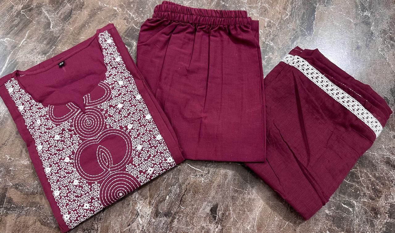 Premium purple red Anarkali kurta set Traditional & Ceremonial Clothing