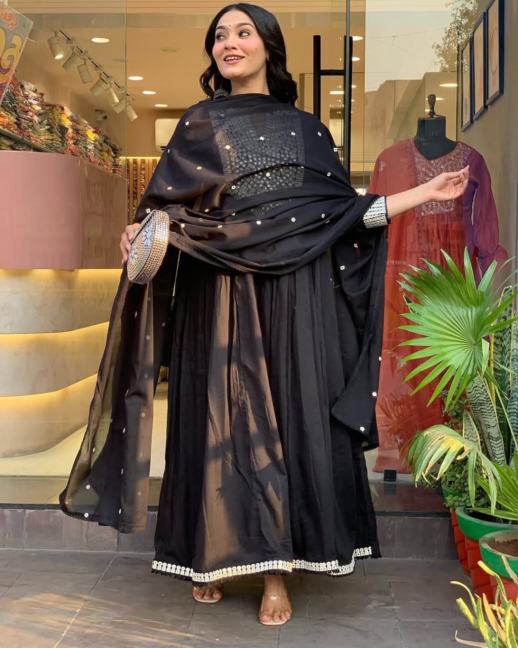 Premium floral Cotton anarkali Traditional & Ceremonial Clothing