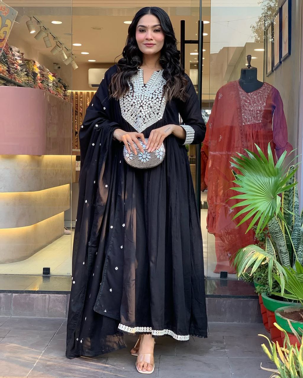 Premium floral Cotton anarkali Traditional & Ceremonial Clothing