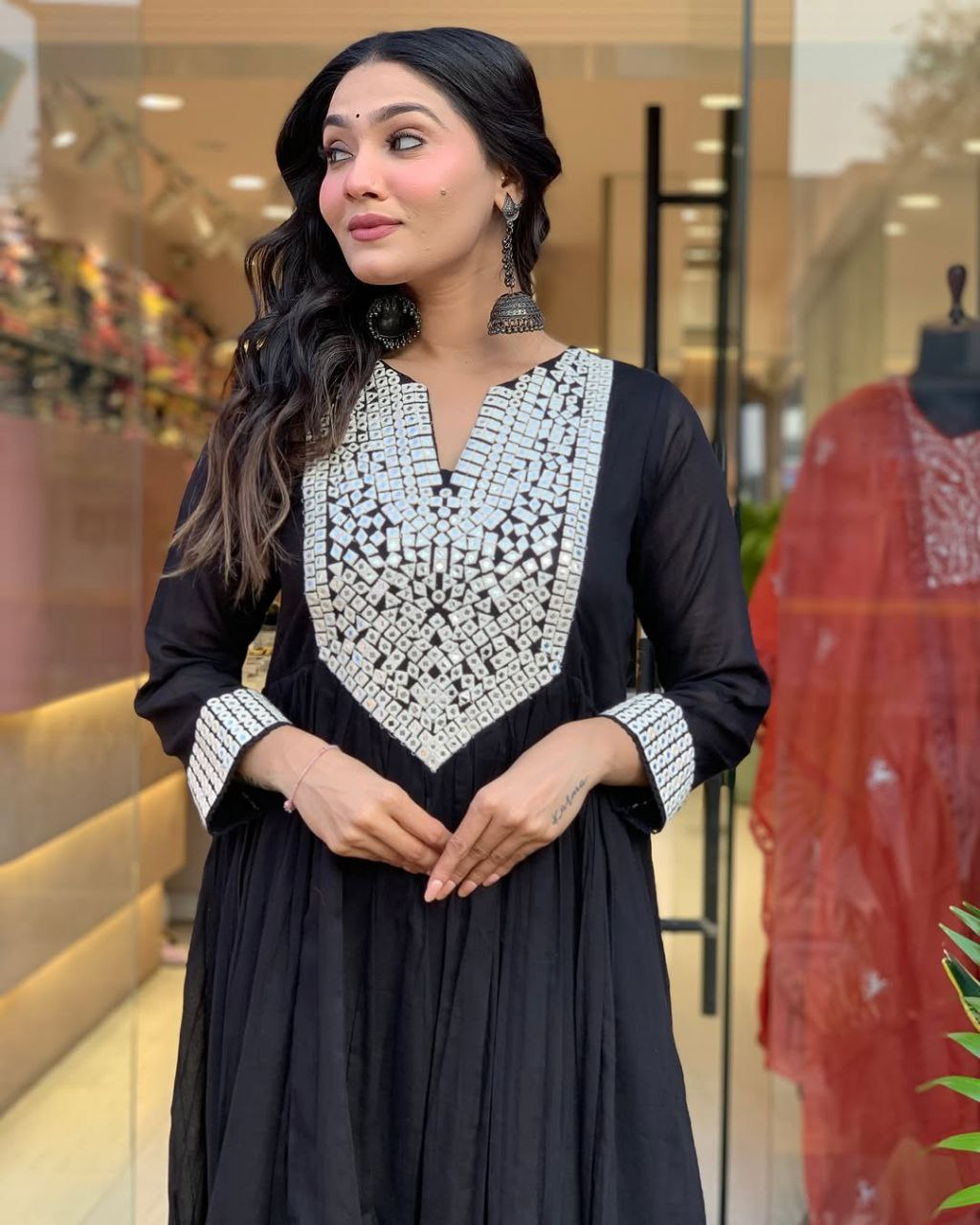 Premium floral Cotton anarkali Traditional & Ceremonial Clothing