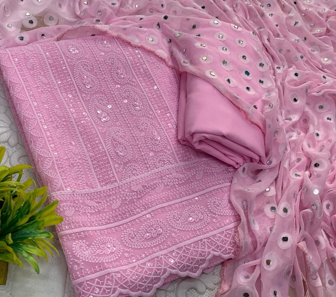 Premium gold Mirrorr work materials Traditional & Ceremonial Clothing