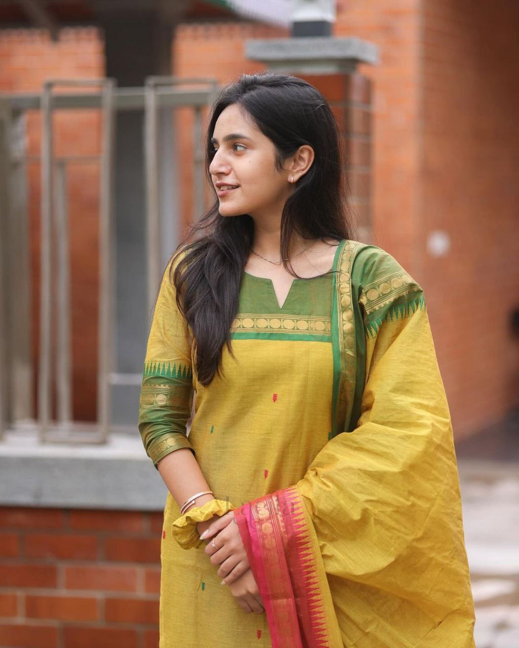 Premium yellow Kanchi cotton Traditional & Ceremonial Clothing