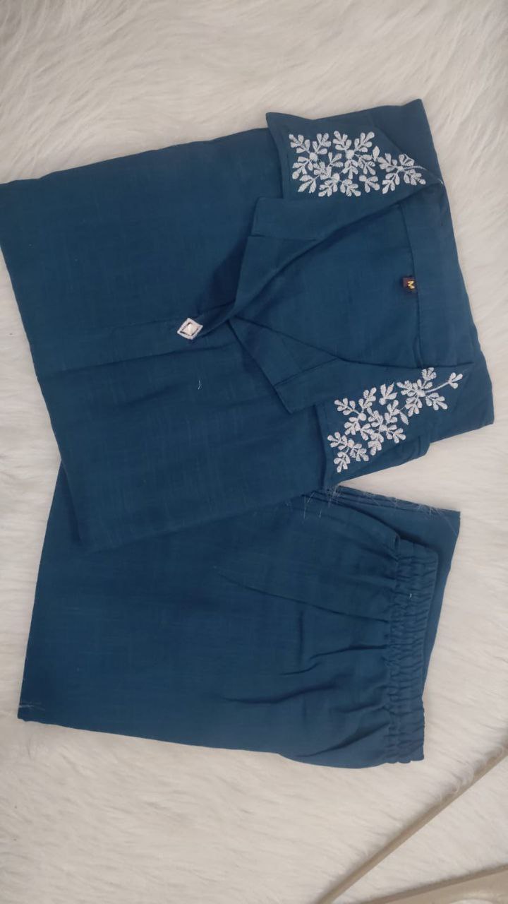 Premium Cotton kurta with palazzo  Outfit Sets