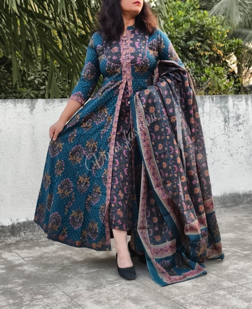 Premium floral Kalamkari set Traditional & Ceremonial Clothing