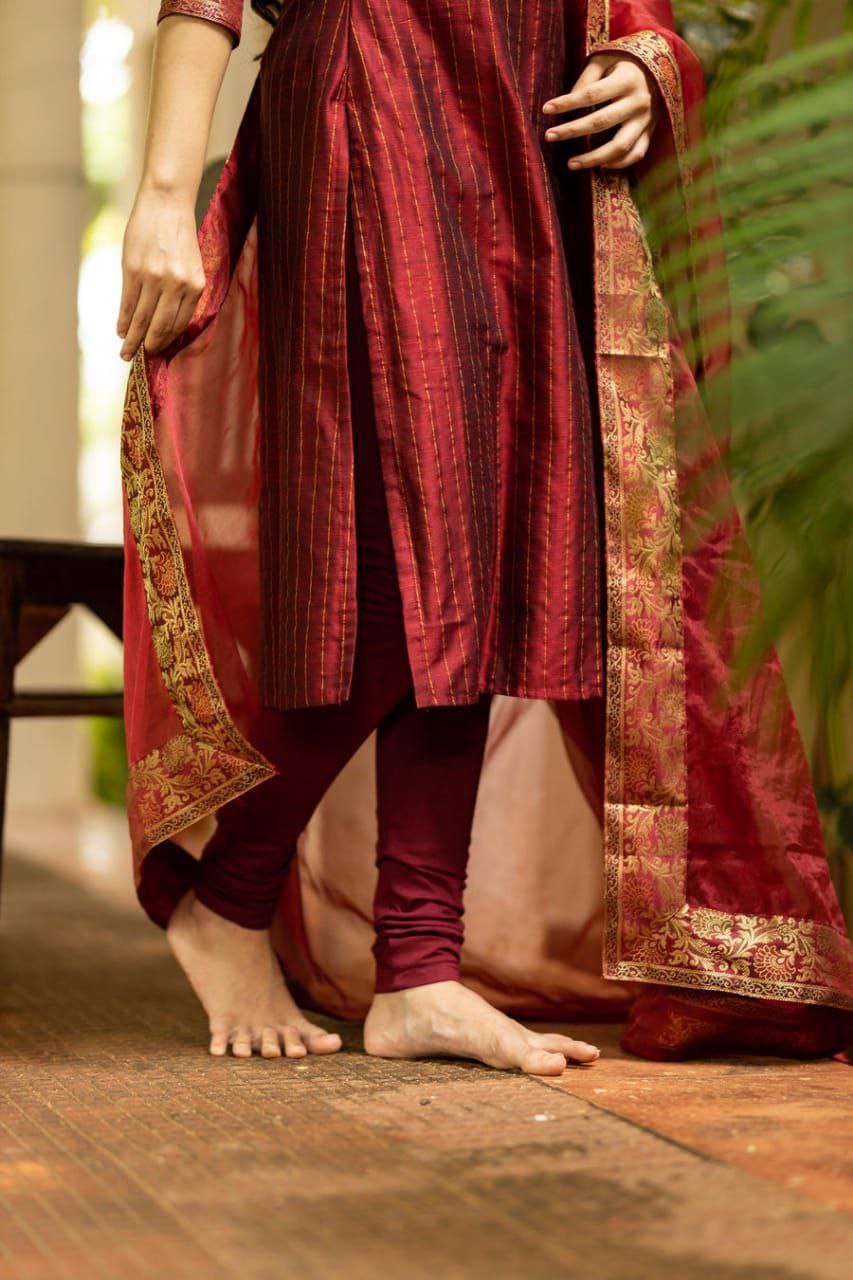 Premium red churidhar set Traditional & Ceremonial Clothing