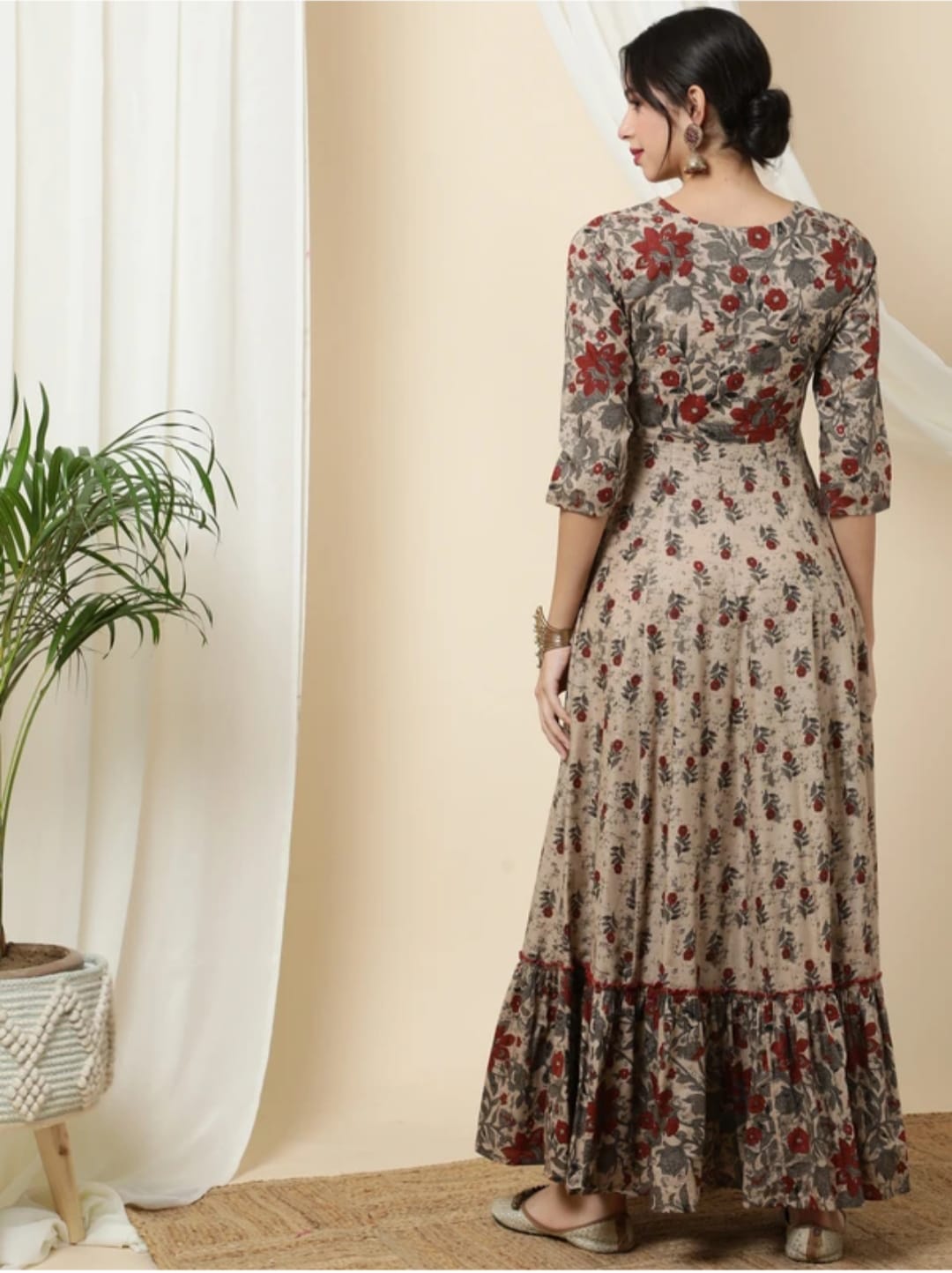 Premium floral Anarkali kurti  Dresses
