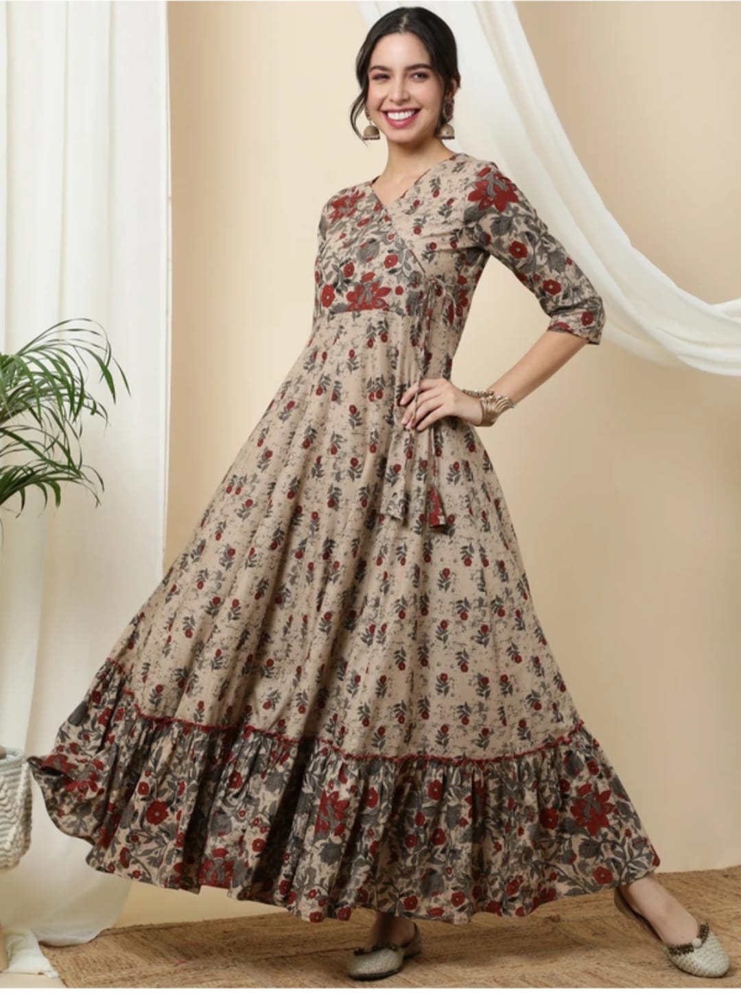 Premium floral Anarkali kurti  Dresses